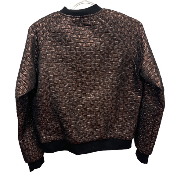 Copper Quilted Bomber Jacket - Picture 2 of 3